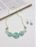 Rose Design Necklace & Earring Set
